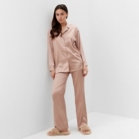 Пижама женская (рубашка, брюки) KAFTAN "Леопард", золотой, р.40-42