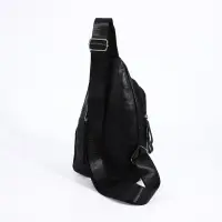Сумка-слинг мужская, искусственная кожа, цвет чёрный