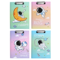 Планшет с прижимом формат А4 картон "Космонавт", МИКС Планшет с прижимом формат А4 картон "Космонавт", МИКС