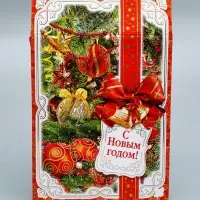 Коробка подарочная новогодняя &laquo;Яркий праздник&raquo; 22.5&times;34&times;10 см