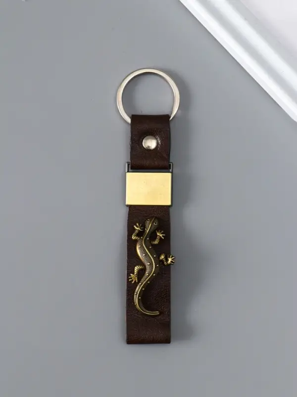 Брелок кожзам "Ремешок с ящерицей" 2,2х10 см