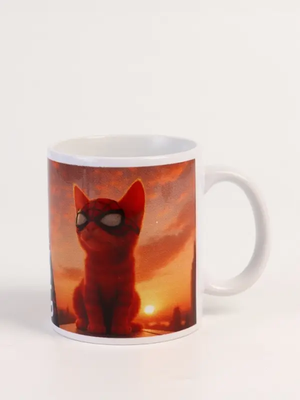 Кружка керамическая в коробке &laquo;Человек паук кот&raquo;, 320 мл