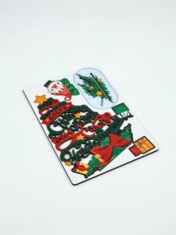 Новогодний сувенир с пожеланиями из дерева