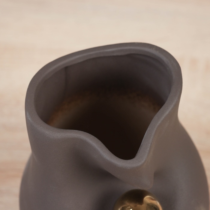 Ваза керамика настольная Ваза керамика настольная "Конор" d-10см, 19,5х12 см, коричневый