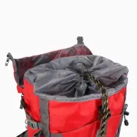 Рюкзак тур 65+5л, 30*20*53, отдел на шнурке, 5нар+2вн кармана, цвет красный