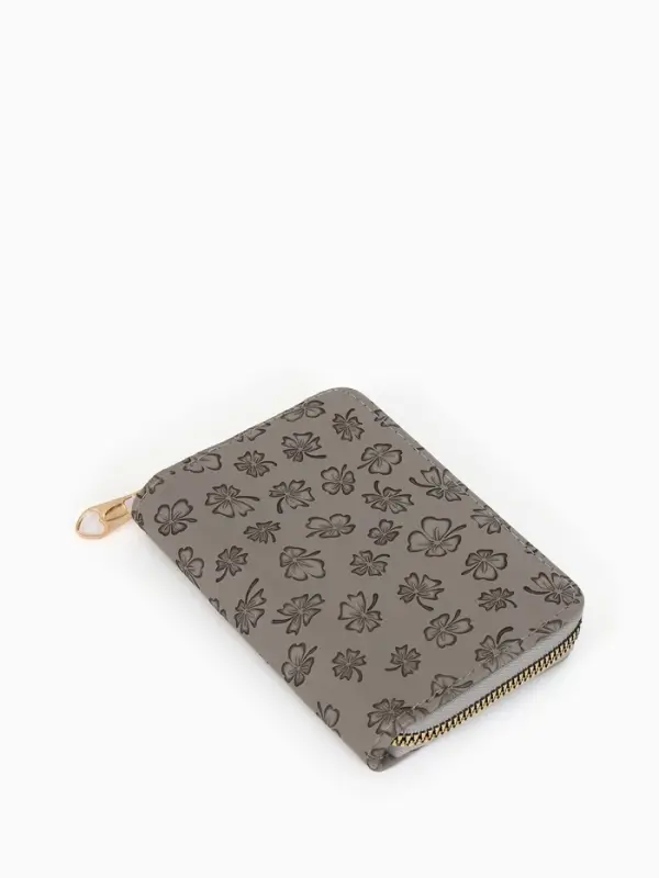 Кошелек жен 07-01-01 Июнь2526, 13*2*9 см, 2 отд+отд/молн, д/карт, серый