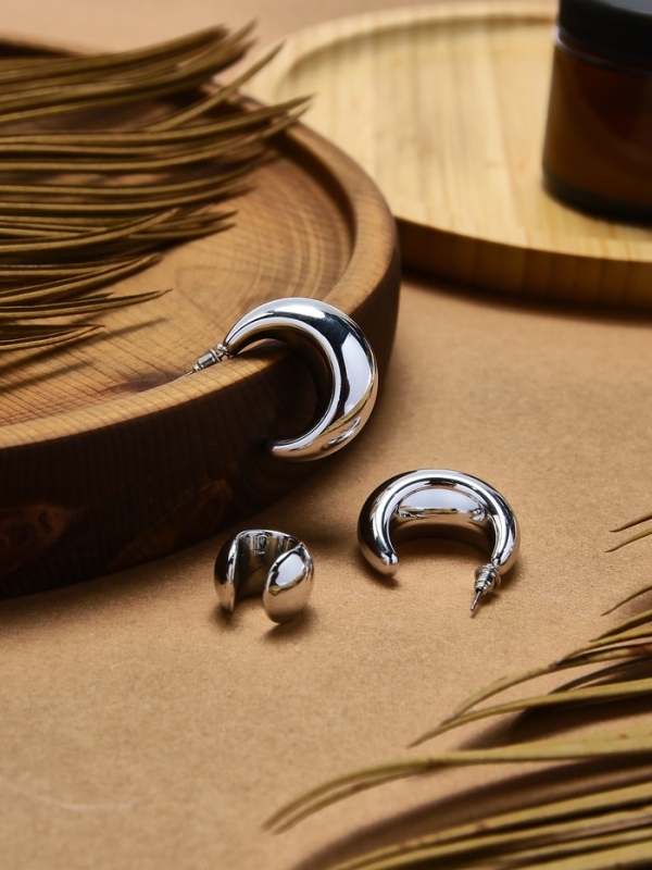 Набор серьги и каффы 3 шт &laquo;Капли&raquo; объёмные, цвет золото