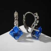 Серьги со стразами &laquo;Ромб&raquo; вечеринка, цвет МИКС