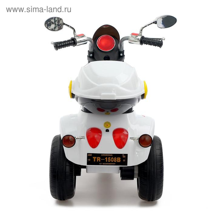 Электромобиль &laquo;Чоппер&raquo;, с аккумулятором, световые и звуковые эффекты, цвет белый
