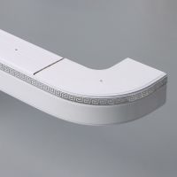 Карниз двухрядный, &laquo;Ультракомпакт. Лабиринт&raquo;, 200 см, с декоративной планкой, цвет белый