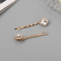 Невидимка для волос &laquo;Морвен&raquo; (набор 2 шт) нежность, 5 см, золото