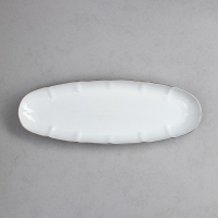 Селедочница &laquo;Рыбное ассорти&raquo;, 800 мл, золотая обводка, фарфор, Иран