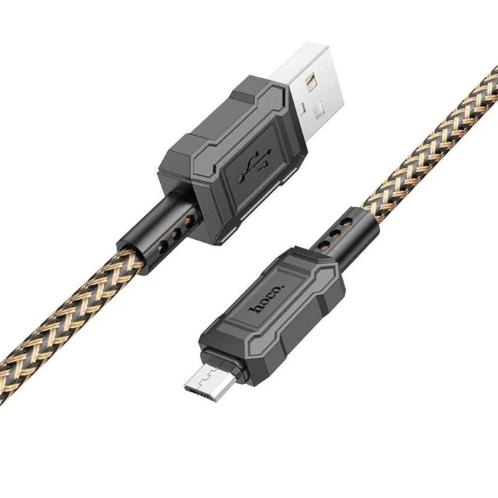 Кабель Hoco X94, Micro USB - USB, 2.4 А, 1 м, передача данных, ПВХ, золотистый Кабель Hoco X94, Micro USB - USB, 2.4 А, 1 м, передача данных, ПВХ, золотистый