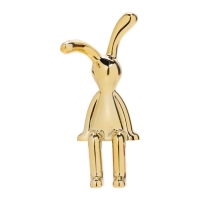 Игрушка на панель авто, зайчики, золотой, пластик, набор 2 шт Игрушка на панель авто, зайчики, золотой, пластик, набор 2 шт