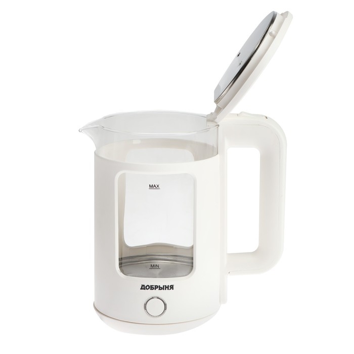 Чайник электрический Чайник электрический "Добрыня" DO-1259W, стекло, 1.5 л, 1800 Вт, белый