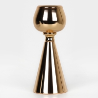 Подсвечник металл на 1 свечу &laquo;Гиацинт&raquo; цвет золото 8 х 8 х 21 см