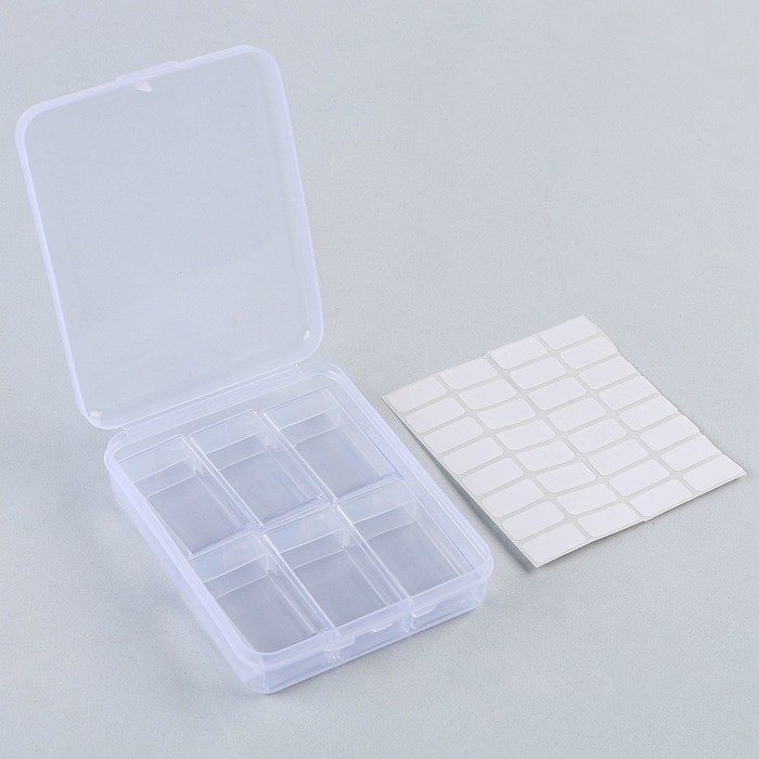 Органайзер для хранения страз алмазной мозаики, 6 секций Органайзер для хранения страз алмазной мозаики, 6 секций
