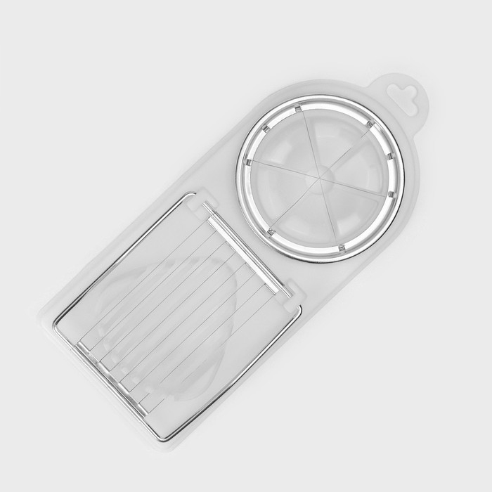 Яйцерезка с двумя видами нарезки Доляна, 19&times;8&times;2 см, цвет МИКС