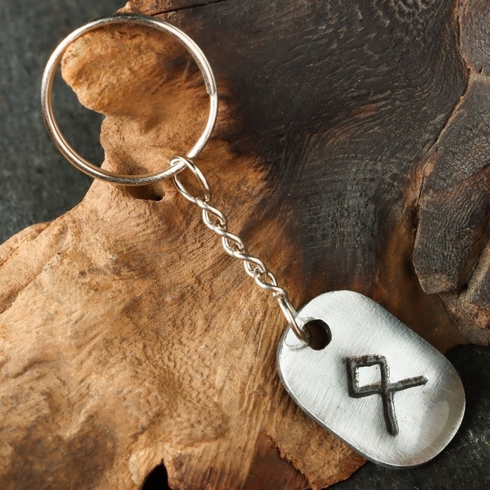 Амулет Амулет "Скандинавские Руны", руна ОТАЛ, 21х29мм, металлический