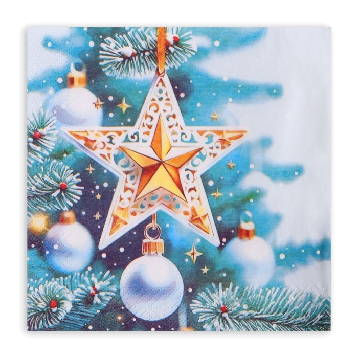 Новогодние салфетки бумажные новогодние GrandPero Deluxe «Кремлевская звезда», 3 слоя, 33х33 см, 20 шт Новогодние салфетки бумажные новогодние GrandPero Deluxe «Кремлевская звезда», 3 слоя, 33х33 см, 20 шт
