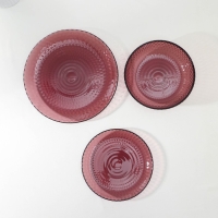 Набор столовый стеклянный &laquo;Идиллия&raquo;, 18 предметов, цвет лилак