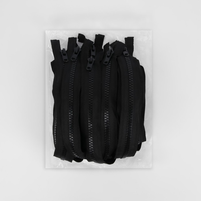 Молния &laquo;Трактор&raquo;, №8, разъёмная, 2 замка, замки автомат, 100 см, цвет чёрный, цена за 1 штуку