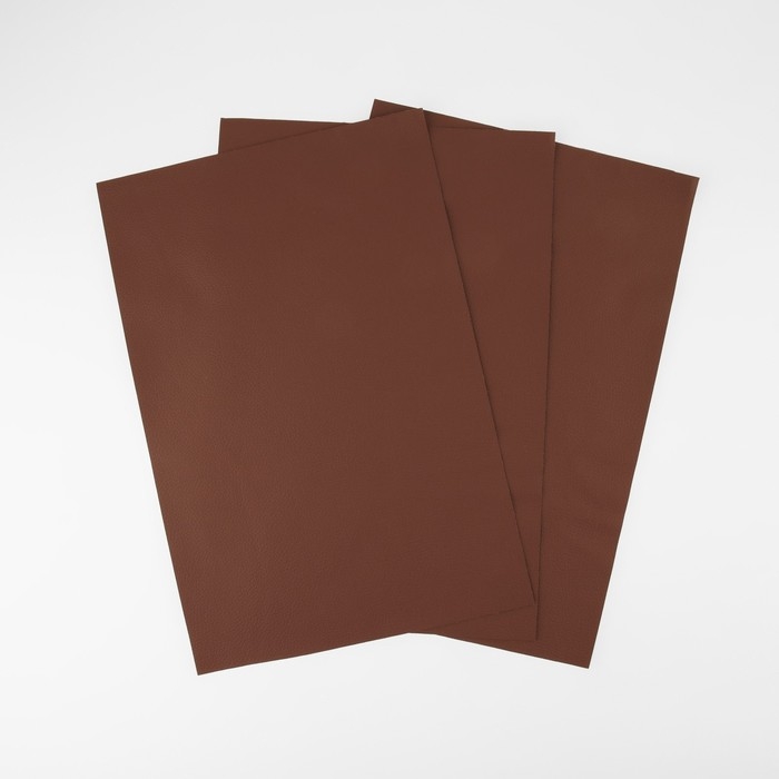 Искусственная кожа, 20 × 30 см, 0,5 мм, 3 шт, цвет коричневый Искусственная кожа, 20 × 30 см, 0,5 мм, 3 шт, цвет коричневый