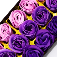 Мыльные розочки, цветные оттенки, набор 18 шт.