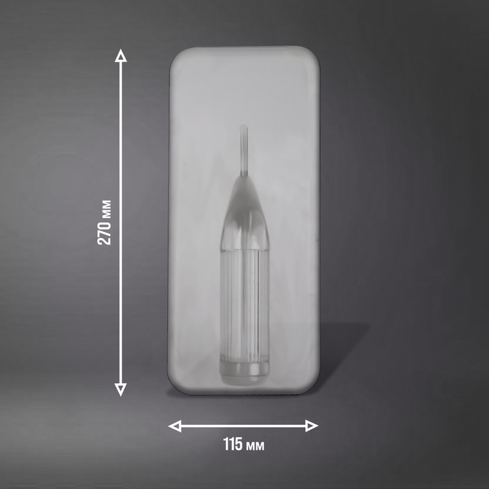 Гладилка ТУНДРА, пластиковая, прозрачная, 235 г, 270 х 115 мм