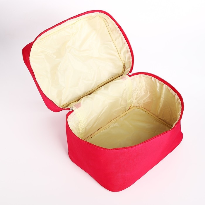 Косметичка на молнии, цвет малиновый