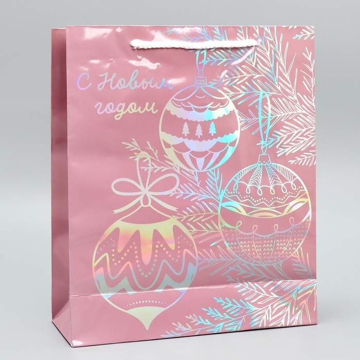 Пакет голографический &laquo;Морозко&raquo;, ML 23 х 27 х 11.5 см, Новый год