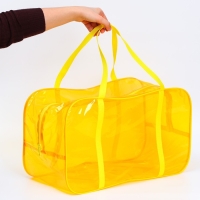 Сумка в роддом, размер 30х50х25 см, цветной ПВХ, цвет прозрачный/желтый, Mum&Baby Сумка в роддом, размер 30х50х25 см, цветной ПВХ, цвет прозрачный/желтый, Mum&Baby