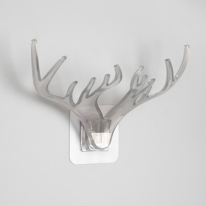 Органайзер настенный универсальный «Рога», 17,8×3,2×12 см, цвет прозрачно-серый Органайзер настенный универсальный «Рога», 17,8×3,2×12 см, цвет прозрачно-серый