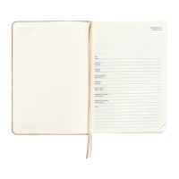 Ежедневник датированный 2025 A5 168 листов, deVENTE.Barbara, твердая обложка кожзам с поролоном, хлястик, перфорация, ляссе, блок 70, бежевый Ежедневник датированный 2025 A5 168 листов, deVENTE.Barbara, твердая обложка кожзам с поролоном, хлястик, перфорация, ляссе, блок 70, бежевый