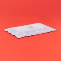 Блюдо стеклянное прямоугольное Доляна &laquo;Новогодняя ель&raquo;, 29,5&times;19,5 см, цвет красный