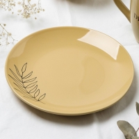 Тарелка керамическая &laquo;Стиль&raquo;, 21 см, цвет бежевый