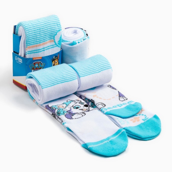 Колготки PAW PATROL Колготки PAW PATROL "Эверест", цвет белый/голубой, рост 104-110 см