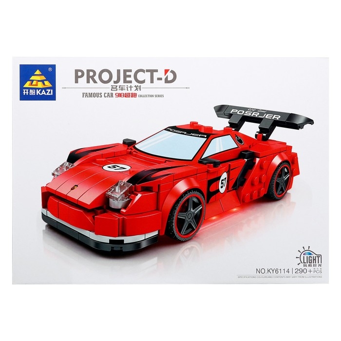 Конструктор Гонка «Редчемп», световые эффекты, 290 деталей Конструктор Гонка «Редчемп», световые эффекты, 290 деталей