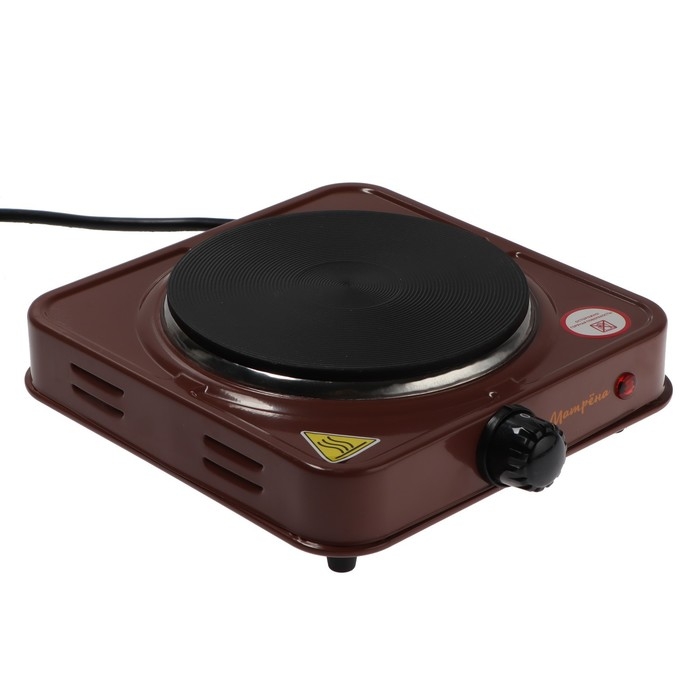 Плитка электрическая Плитка электрическая "Матрёна" МА-061, 1000 Вт, 1 конфорка, коричневая