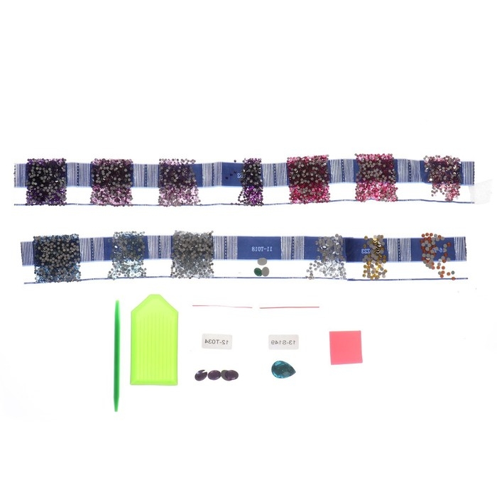 Алмазная мозаика с частичным заполнением и форменными стразами на холсте &laquo;Красивая кошечка&raquo;, 30 х 40 см