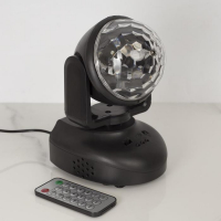 Световой прибор &laquo;Вращающийся шар&raquo; 8.5 см, динамик, свечение RGB, 220 В