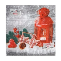 Новогодние салфетки бумажные New Line Fresco &laquo;Новогодний фонарь&raquo; 2 слоя, 33х33, 20 шт.