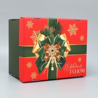 Коробка подарочная новогодняя складная &laquo;Роскошный новый год&raquo;, 31.2 х 25.6 х 16.1 см