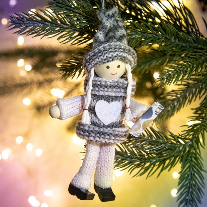 Ёлочная игрушка новогодняя новогодняя &laquo;Новый год: Снежных радостей&raquo;, 14 см х 7 см х 3 см