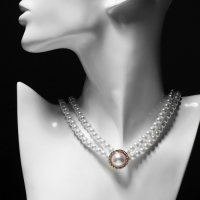 Бусы «Жемчужное» овал, бусины №6, цвет белый в золоте, 38 см Бусы «Жемчужное» овал, бусины №6, цвет белый в золоте, 38 см