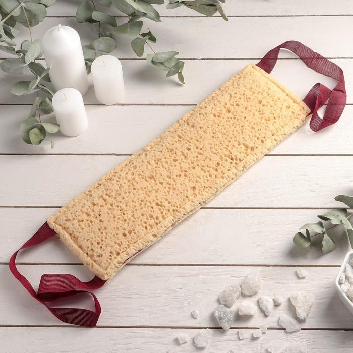 Губка для тела мягкая &laquo;Морская пена&raquo;, 38&times;12 см, цвет МИКС