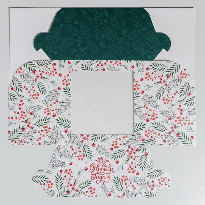 Коробка для капкейков &laquo;С Новым Годом&raquo; 16 х 16 х 10 см, Новый год