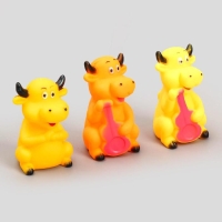 Игрушка пищащая "Корова" для собак, 10 см, микс цветов Игрушка пищащая "Корова" для собак, 10 см, микс цветов