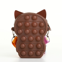 Сумка детская для девочки на молнии, цвет коричневый Сумка детская для девочки на молнии, цвет коричневый