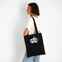 Шопер &laquo;Аниме&raquo; 35х0.5х40 см, отд без молнии, без подклада, чёрный